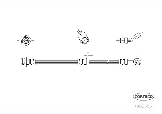 Brake Hose - 19033561 CORTECO