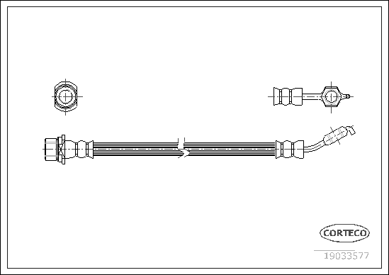 Brake Hose - 19033577 CORTECO