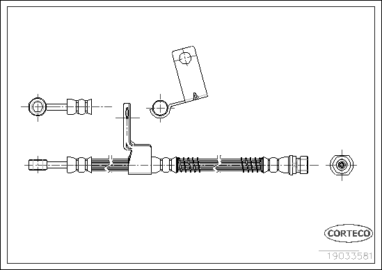 Brake Hose - 19033581 CORTECO