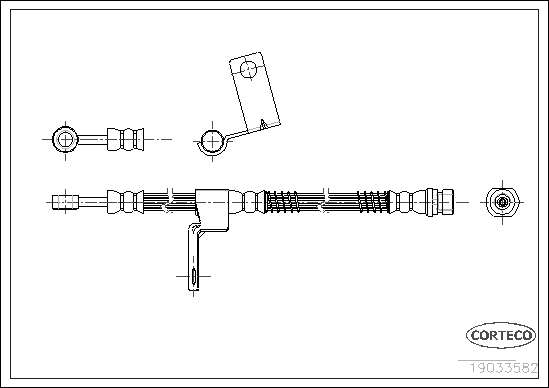 Brake Hose - 19033582 CORTECO