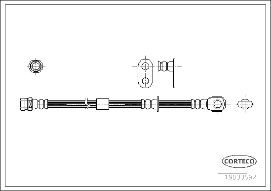 Brake Hose - 19033592 CORTECO