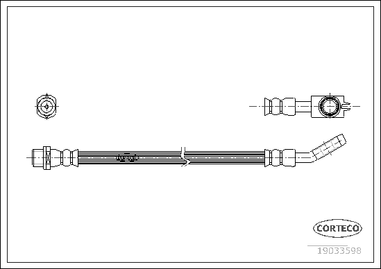 Brake Hose - 19033598 CORTECO