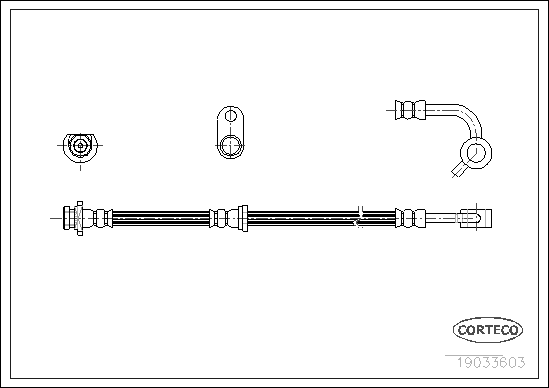 Brake Hose - 19033603 CORTECO