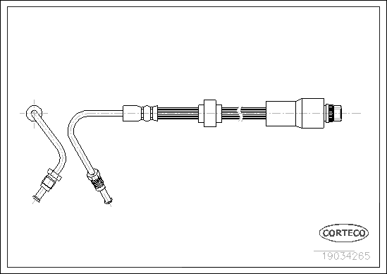 Brake Hose - 19034265 CORTECO
