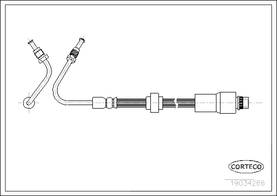 Brake Hose - 19034266 CORTECO