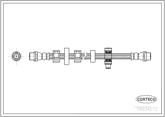 Brake Hose - 19034272 CORTECO