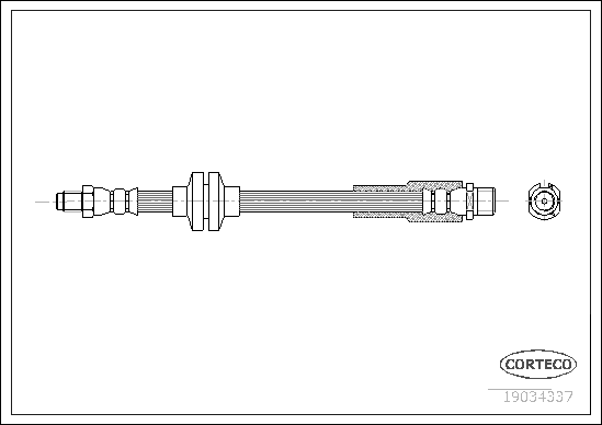 Brake Hose - 19034337 CORTECO