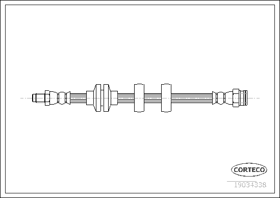 Brake Hose - 19034338 CORTECO