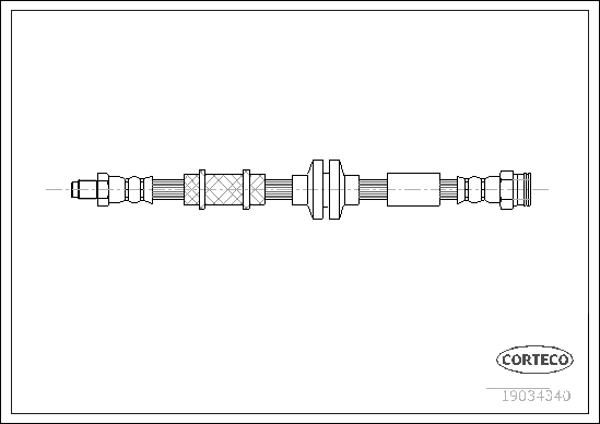 Brake Hose - 19034340 CORTECO