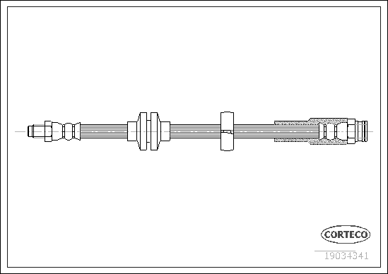 Brake Hose - 19034341 CORTECO