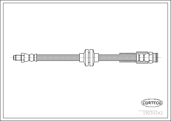 Brake Hose - 19034343 CORTECO