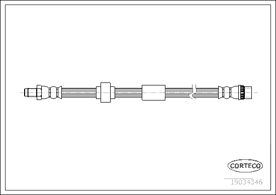 Brake Hose - 19034346 CORTECO