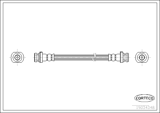 Brake Hose - 19034348 CORTECO