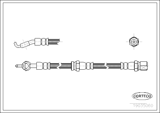 Brake Hose - 19035060 CORTECO