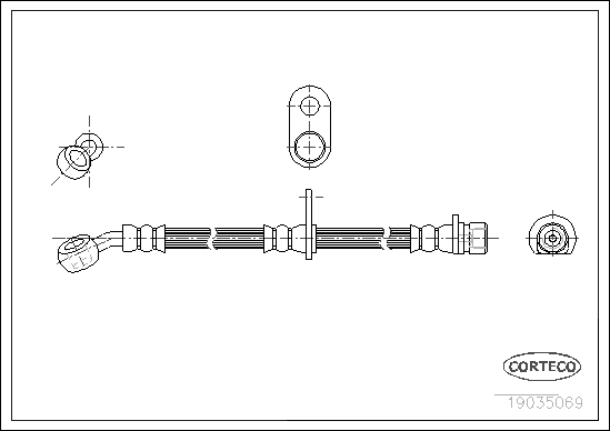 Brake Hose - 19035069 CORTECO