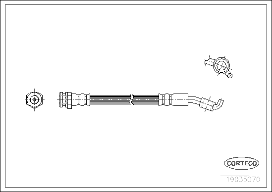 Brake Hose - 19035070 CORTECO