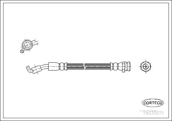 Brake Hose - 19035071 CORTECO