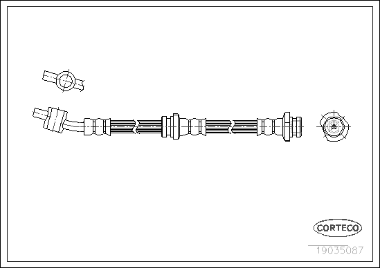 Brake Hose - 19035087 CORTECO