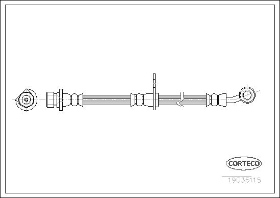 Brake Hose - 19035115 CORTECO