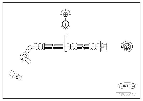 Brake Hose - 19035117 CORTECO