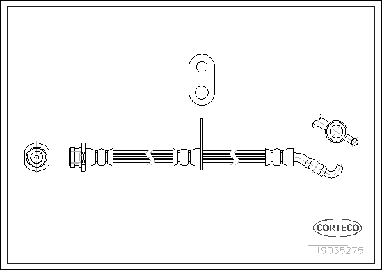 Brake Hose - 19035275 CORTECO
