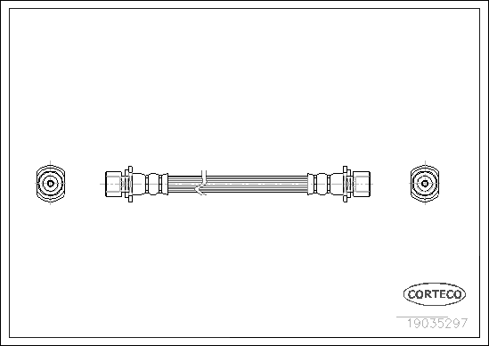 Brake Hose - 19035297 CORTECO