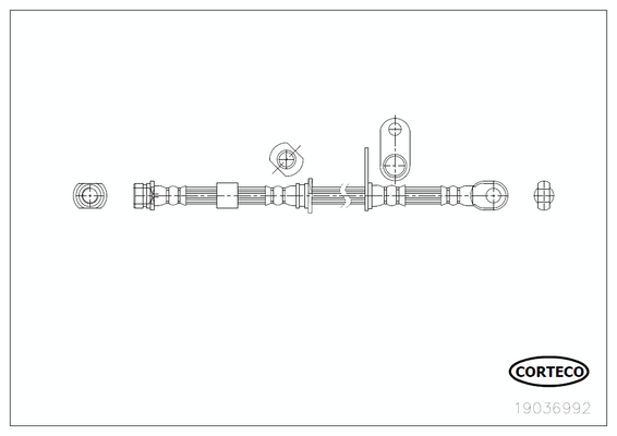 Brake Hose - 19036992 CORTECO