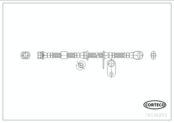 Brake Hose - 19036993 CORTECO