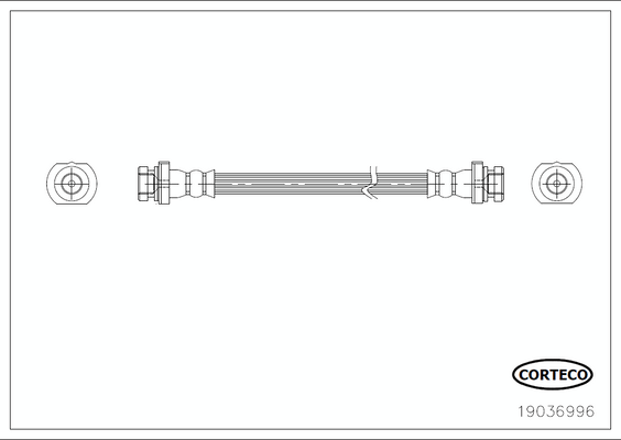 Brake Hose - 19036996 CORTECO