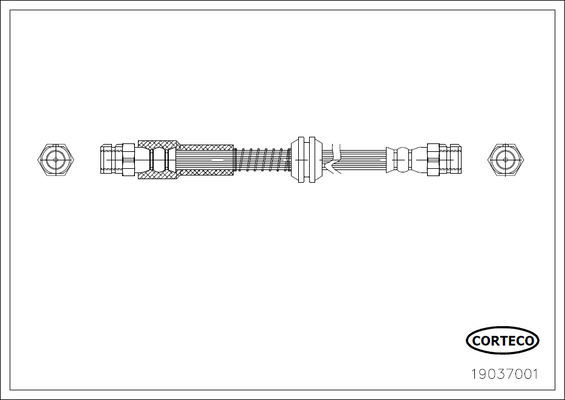 Brake Hose - 19037001 CORTECO