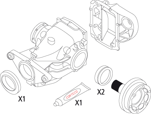 Dichtungssatz, Differential - 19535823 CORTECO