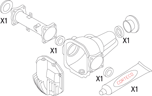Dichtungssatz, Differential - 19536138 CORTECO