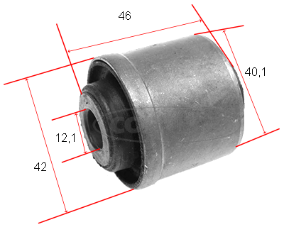 Control Arm-/Trailing Arm Bush - 21652522 CORTECO