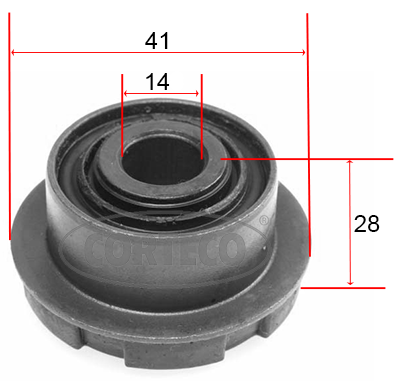 Control Arm-/Trailing Arm Bush - 21652777 CORTECO