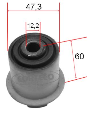 Control Arm-/Trailing Arm Bush - 21652928 CORTECO