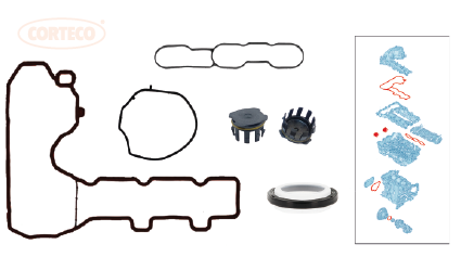 Kit guarnizioni, Carter distribuzione - 49118900 CORTECO