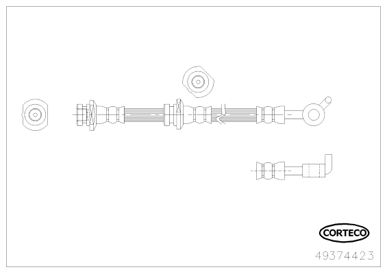 Brake Hose - 49374423 CORTECO