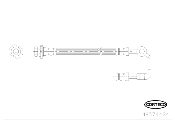 Brake Hose - 49374424 CORTECO