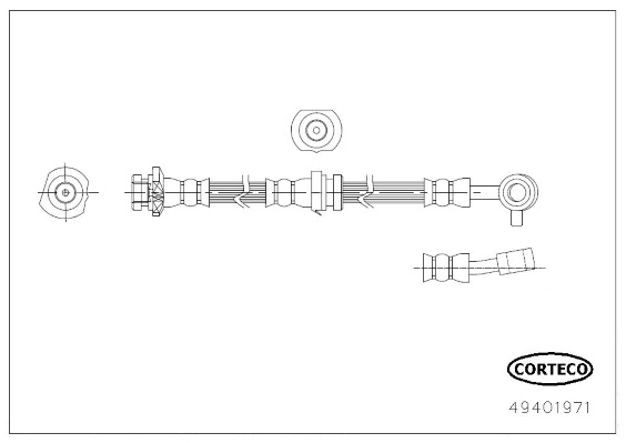Brake Hose - 49401971 CORTECO