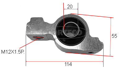 Control Arm-/Trailing Arm Bush - 80000089 CORTECO