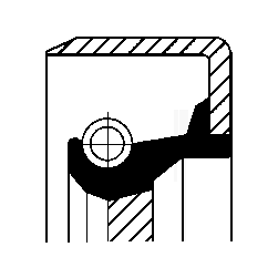 Shaft Seal, manual transmission - 12011306B CORTECO