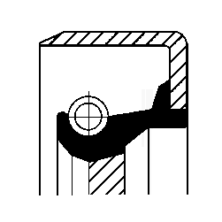 Shaft Seal, manual transmission - 19034646B CORTECO