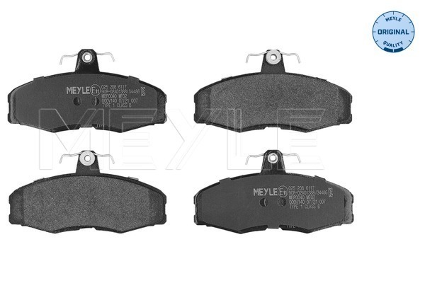 Brake Pad Set, disc brake - 025 208 6117 MEYLE