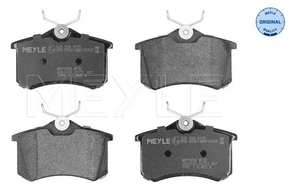Brake Pad Set, disc brake - 025 209 6115 MEYLE