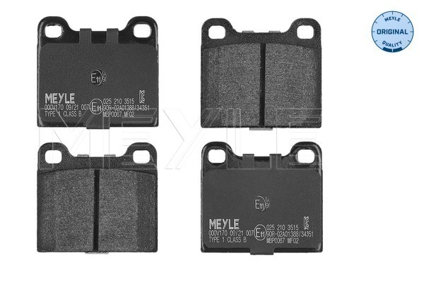 Brake Pad Set, disc brake - 025 210 3515 MEYLE