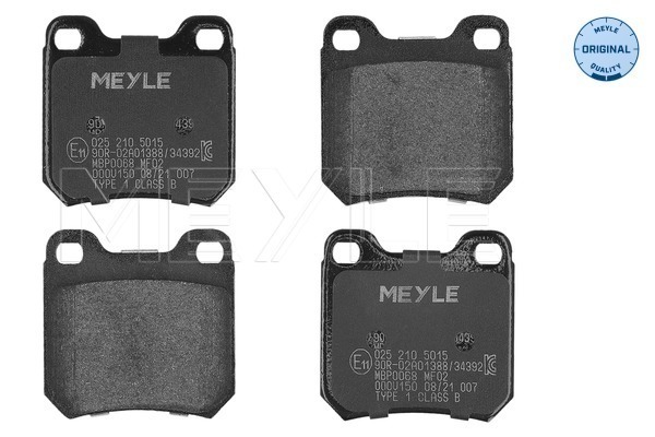 Brake Pad Set, disc brake - 025 210 5015 MEYLE