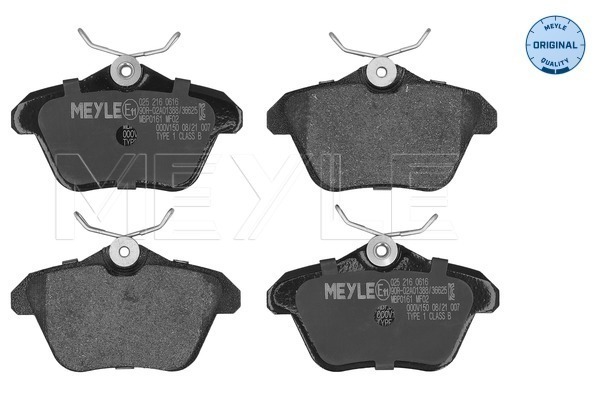 Brake Pad Set, disc brake - 025 216 0616 MEYLE