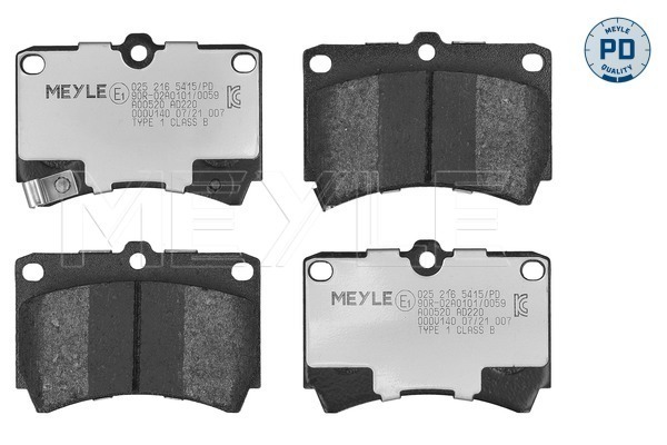 Brake Pad Set, disc brake - 025 216 5415/PD MEYLE