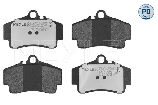 Brake Pad Set, disc brake - 025 217 9216/PD MEYLE