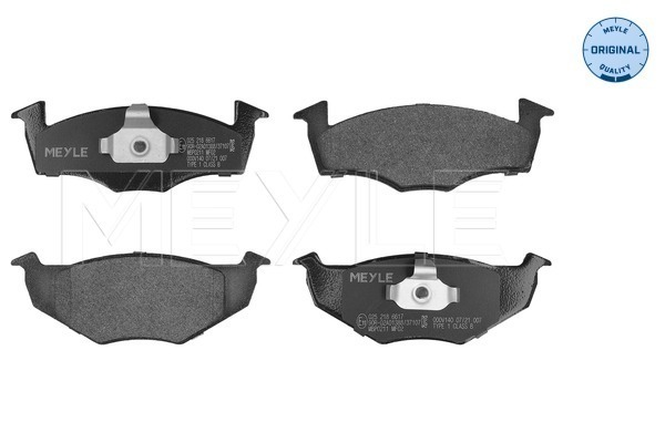 Brake Pad Set, disc brake - 025 218 6617 MEYLE